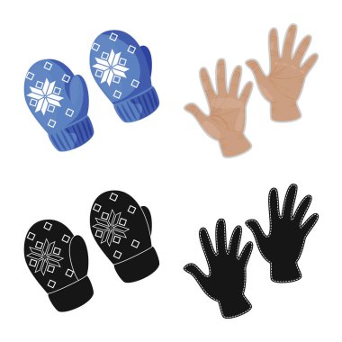 Siluet ve Emanet simge vektör tasarımı. Hisse senedi için konfor ve siluet vektör simge kümesi.