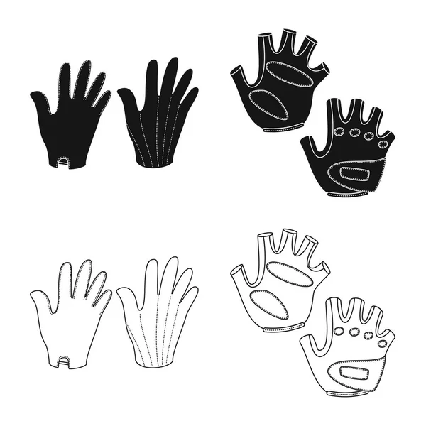 Vectorillustratie van silhouet en veiligheid logo. Set silhouet en comfort vector pictogram voor voorraad. — Stockvector