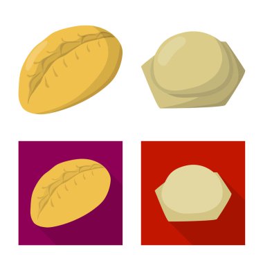 Ürünler ve pişirme simge vektör tasarımı. Ürünler ve meze hisse senedi vektör çizim.