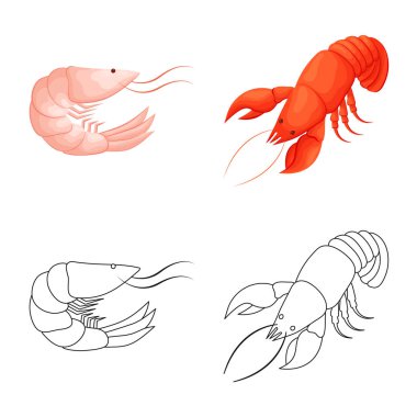 Meze ve okyanus simgesi yalıtılmış nesne. Web için meze ve incelik hisse senedi simgesi kümesi.