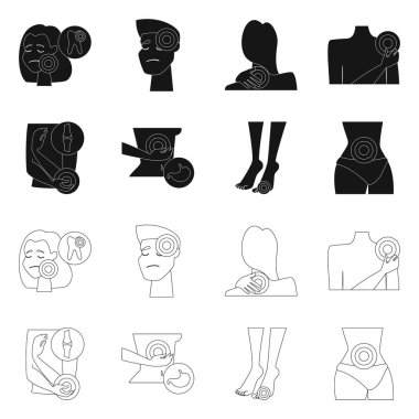 Hastane ve işaret işleme vektör Illustration. Hastane ve yardım hisse senedi vektör çizim topluluğu.