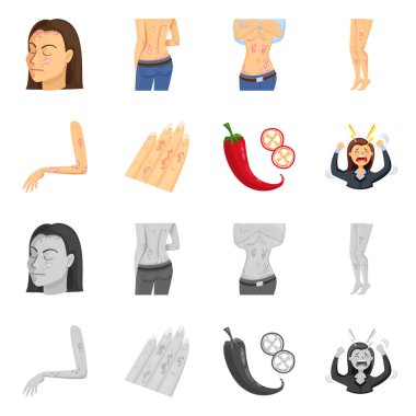 Tıbbi izole nesne ve ağrı oturum açın. Sağlık ve hastalık hisse senedi simgesi için web topluluğu.