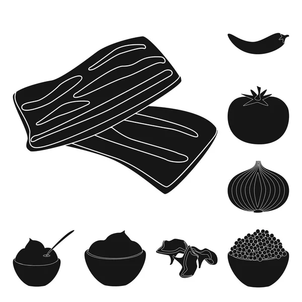 Vektorillustration av organiska och matlagning symbol. Samling av organiska och smaker lager vektorillustration. — Stock vektor
