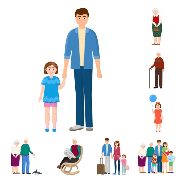Ilustração vetorial do símbolo da família e das pessoas. Conjunto de família e avatar ilustração vetor estoque . — Vetor de Stock