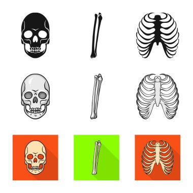Tıp ve klinik logo yalıtılmış nesne. Tıp ve hisse senedi için tıbbi vektör simge kümesi.