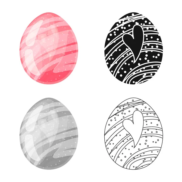 Изолированный предмет яйца и знак дракона. Сбор иконки с яйцом и прозрачным вектором на складе . — стоковый вектор