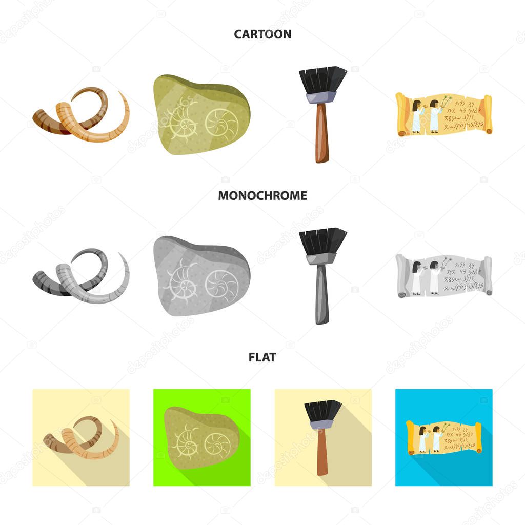 Vector design of story and items sign. Collection of story and attributes  stock symbol for web.