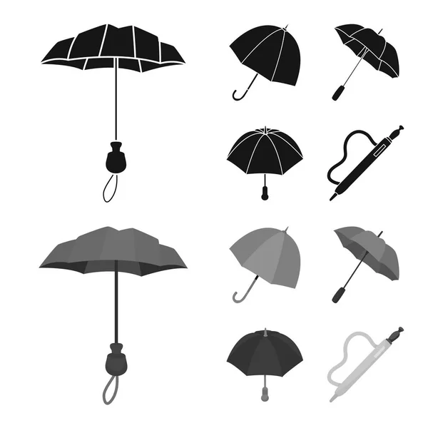 Ilustração vetorial de proteção e signo fechado. Conjunto de proteção e ícone de vetor chuvoso para estoque . — Vetor de Stock