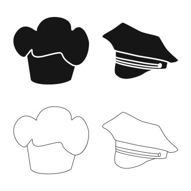 Giyim ve kap işareti yalıtılmış nesne. Giyim ve bere hisse senedi simgesi için web topluluğu.