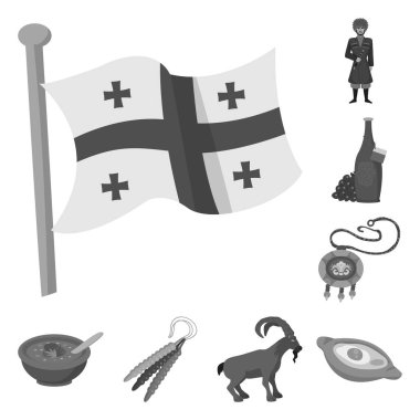 Yalıtılmış Nesne öznitelikleri ve Turizm simgesi. Öznitelikleri ve hisse senedi için ulusal vektör simge kümesi.