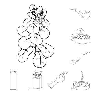 Sağlık ve nikotin logo vektör Illustration. Sağlık ve istatistik topluluğu vektör hisse senedi simgesi.