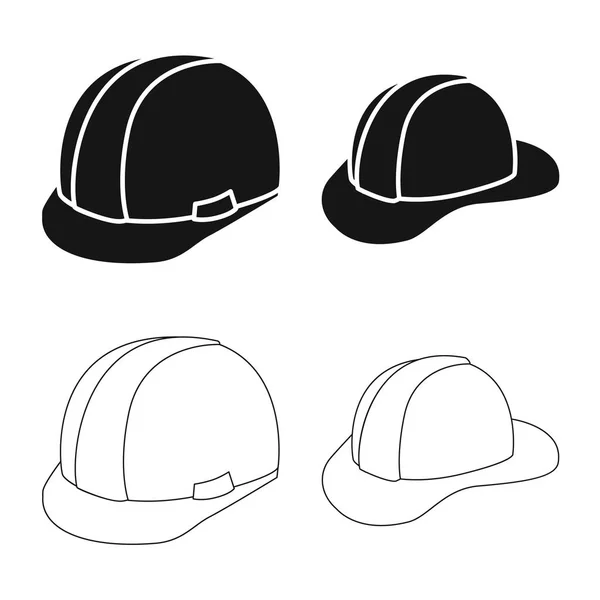 Vector illustration of clothing and cap icon. Collection of clothing and beret vector icon for stock. — Stock Vector