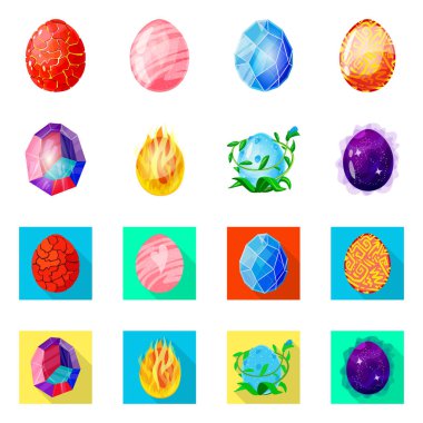 Hayvan ve tarih öncesi işareti yalıtılmış nesne. Hisse senedi için hayvan ve sevimli vektör simge kümesi.