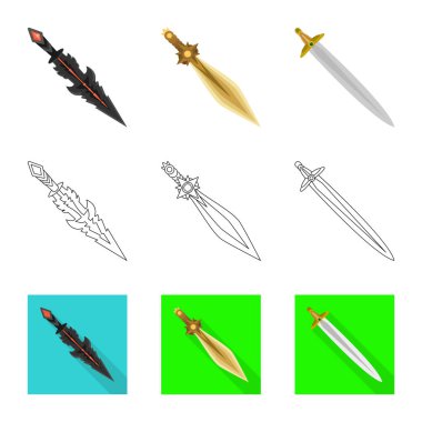 Oyun ve zırh işareti vektör Illustration. Oyun ve bıçak hisse senedi simgesi için web topluluğu.