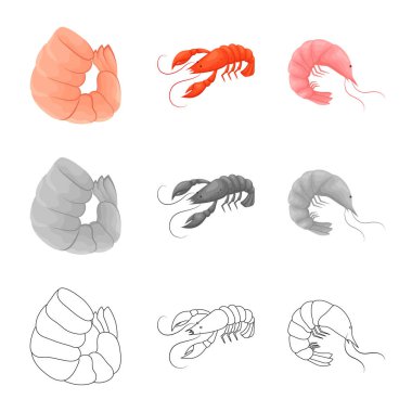 Meze ve okyanus işareti vektör Illustration. Meze ve incelik hisse senedi vektör çizim topluluğu.