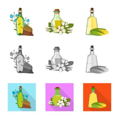 Sağlıklı ve sebze işareti vektör tasarımı. Tarım hisse senedi vektör çizim ve sağlıklı kümesi.