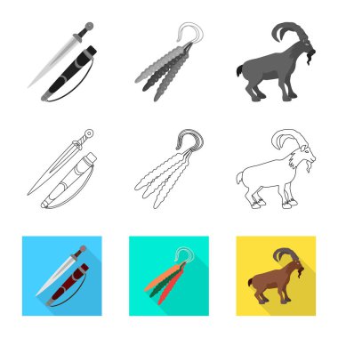 Yalıtılmış nesne kültür ve gezi işareti. Web için kültür ve özgünlük hisse senedi simgesi kümesi.