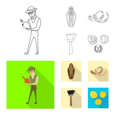 Hikaye ve öğeleri logosu yalıtılmış nesne. Hikaye ve öznitelikleri koleksiyonu vektör hisse senedi simgesi.