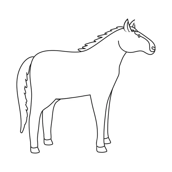 马和动物图标的矢量设计。网络马和饲养股票符号的集合. — 图库矢量图片