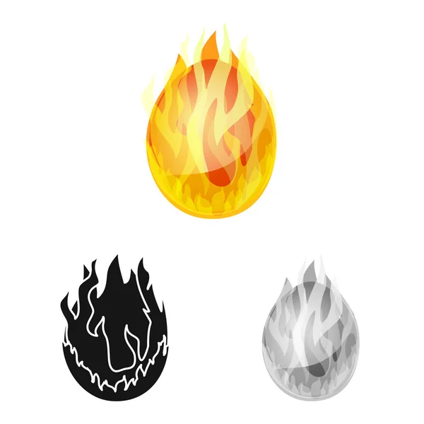 Design vetorial do logotipo do ovo e do dragão. Conjunto de ovo e ícones de vetor de fogo para estoque . — Vetor de Stock