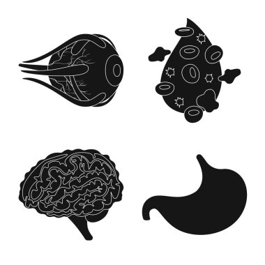 Araştırma ve laboratuvar logosu vektör illüstrasyon. Stok için araştırma ve organ vektör simgesinin toplanması.