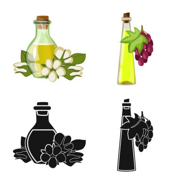 Sağlıklı ve sebze logo vektör Illustration. Sağlıklı topluluğu ve web için tarım hisse senedi simgesi.