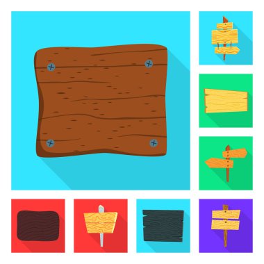 Ham ve ahşap sembolün vektör illüstrasyonu. Web için ham ve orman stok sembolü kümesi.