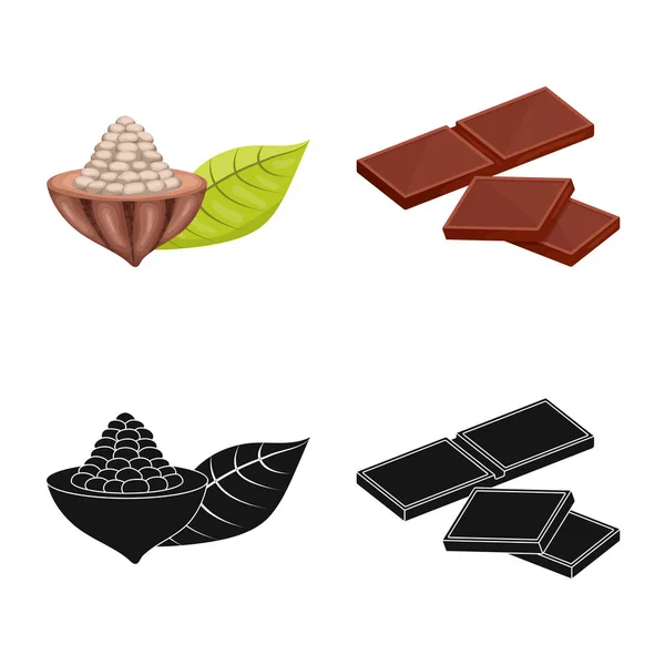 Ilustración vectorial de comida y símbolo delicioso. Colección de alimentos y marrón símbolo de stock para la web . — Vector de stock