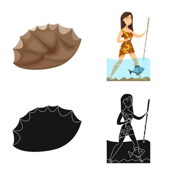 Isolated object of evolution  and prehistory icon. Set of evolution  and development  vector icon for stock. — Stock Vector