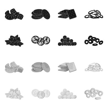 Oktoberfest ve bar simge vektör Illustration. Oktoberfest ve hisse senedi vektör çizim pişirme koleksiyonu.