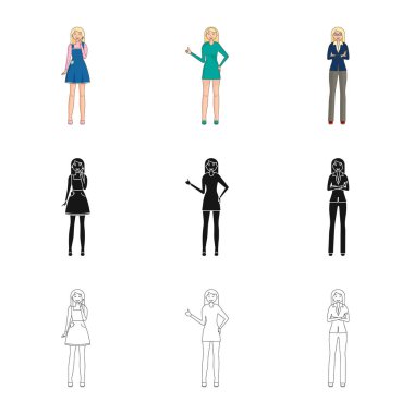 Duruş ve ruh kutsal kişilerin resmi yalıtılmış nesne. Duruş ve web için kadın hisse senedi simgesi.