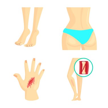 Ağrı ve hastalık simge vektör Illustration. Ağrı ve yaralanma hisse senedi simgesi için web topluluğu.