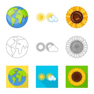 Yenilik ve teknoloji logo yalıtılmış nesne. Yenilik ve doğa hisse senedi simgesi web için set.