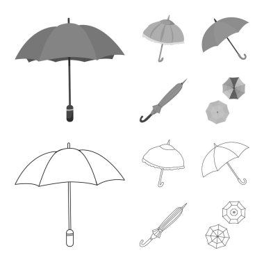 Koruma ve kapalı simge yalıtılmış nesne. Koruma ve yağmurlu hisse senedi vektör çizim.