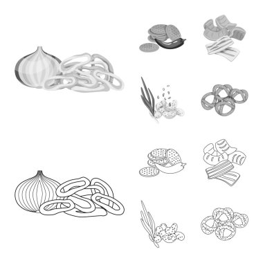 Tat ve daiç simgesi yalıtılmış nesne. Tat ve hisse senedi için organik vektör simge kümesi.