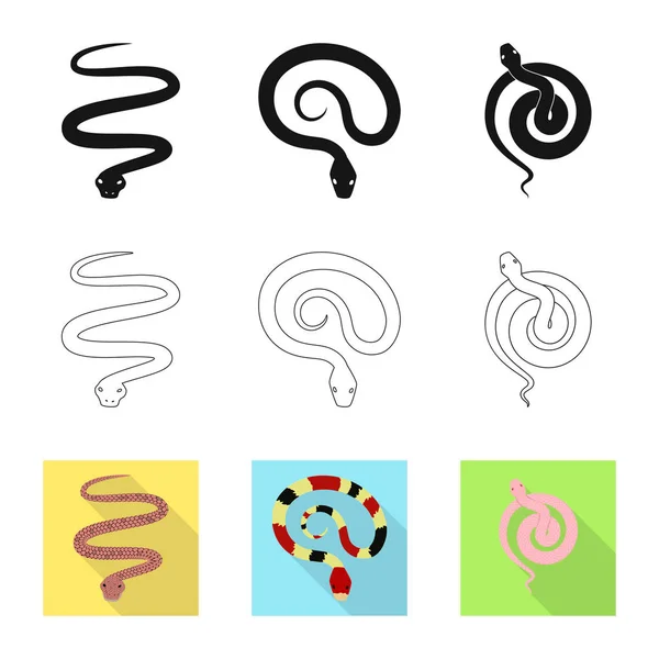 Векторная иллюстрация логотипа млекопитающего и опасности. Набор символов млекопитающих и медикаментов для паутины . — стоковый вектор
