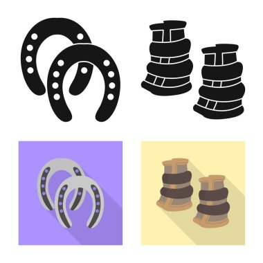 Ekipman ve logo sürme yalıtılmış nesne. Web için ekipman ve rekabet hisse senedi simgesi kümesi.