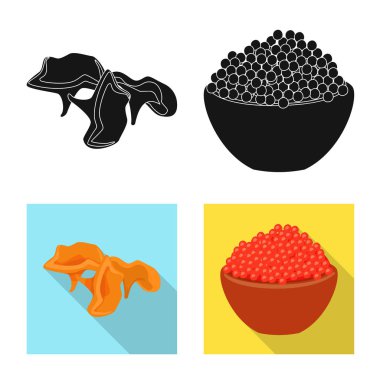 Tat ve ürün simge vektör tasarımı. Tat ve hisse senedi vektör çizim pişirme koleksiyonu.