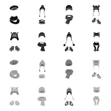 Giysi illüstrasyon vektör ve sembol doku. Elbiselerini ayarla ve stok için vektör simge hava.