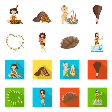 Evrim ve tarih öncesi logo vektör tasarımı. Evrim ve geliştirme hisse senedi simgesi için web topluluğu.