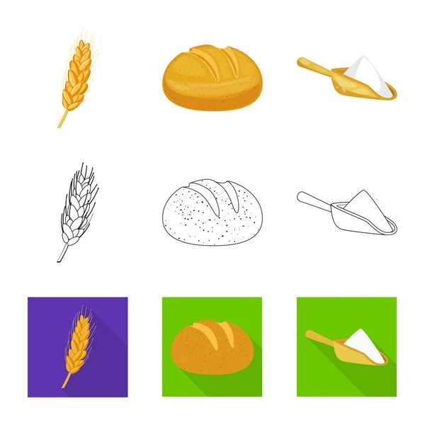 Isolerade objekt jordbruk och jordbruk tecken. Uppsättning av jordbruk och växt vektor ikonen för lager. — Stock vektor
