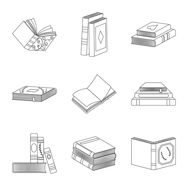 Isolated object of study  and literature  icon. Set of study  and source stock vector illustration. — Stock Vector