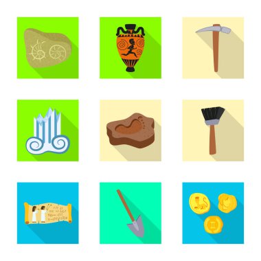 Hikaye ve bileşen sembolü yalıtılmış nesne. Web için hikaye ve öznitelikleri hisse senedi simgesi kümesi.