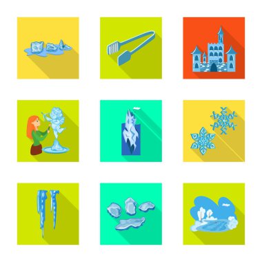 Doku ve donmuş logo yalıtılmış nesne. Doku ve hisse senedi için şeffaf vektör ikon koleksiyonu.