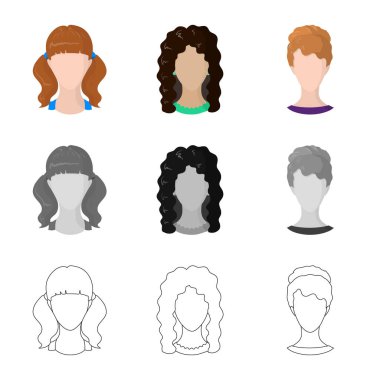 Profesyonel ve fotoğraf logo vektör Illustration. Profesyonel kümesi ve hisse senedi için profil vektör simgesi.