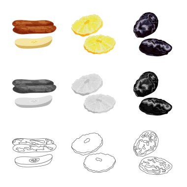 Gıda ve ham simge vektör tasarımı. Gıda ve doğa hisse senedi simgesi için web topluluğu.