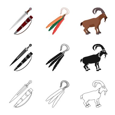 Kültür ve gezi logo vektör çizimi. Kültür ve özgünlük hisse senedi vektör çizim seti.