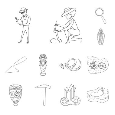 Hikaye ve araştırma sembolü vektör illüstrasyon. Stok lar için hikaye ve keşif vektör simgesinin toplanması.