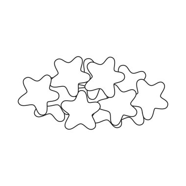 Çerez ve kraker işareti yalıtılmış nesne. Stok için çerez ve tatlı vektör simgesi koleksiyonu.