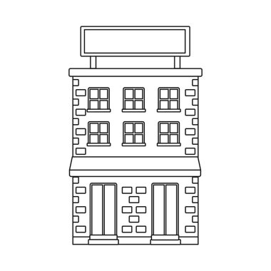 Ev ve tuğla sembolü vektör illüstrasyon. Ev ve bölme stok vektör illüstrasyon seti.